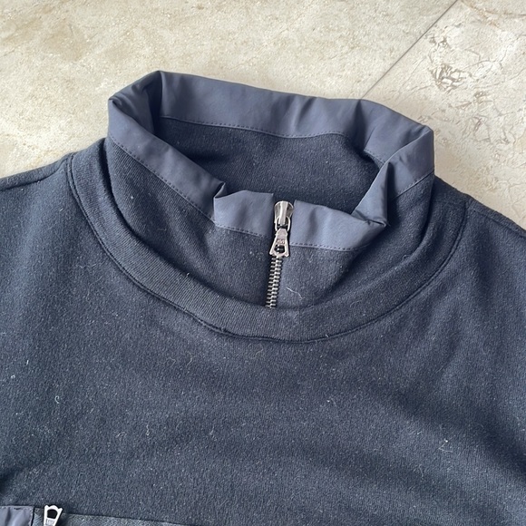 THEORY PULLOVER LIGHTWEIGHT BLACK SWEATSHIRT - Picture 3 of 8